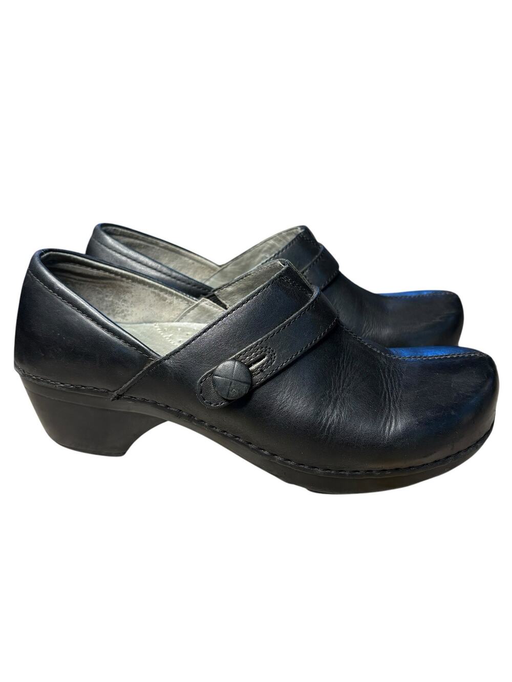 Dansko Solstice Clogs Womens EU 40 US 9.5-10 Black Leather Comfort Professional